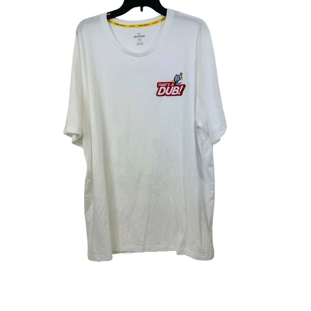 UNDER ARMOUR MENS STEPHEN CURRY DUB GOAT‎ SHORT SLEEVE T Shirt 3xL NWOT White
